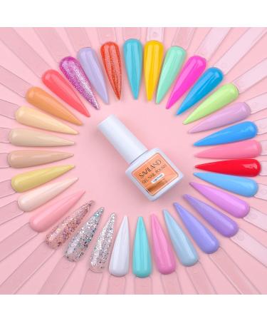SAVILAND 42PCS Gel Nail Polish Kit - 32 Colors 7.5ML Set with Bases, Glossy & Matte Top Coats - Summer Gel Manicure DIY Gift - Buy Online on SooperMarket.com