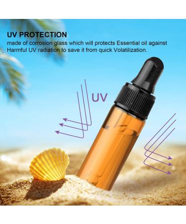 Furnido 5ml Amber Glass Dropper Bottle Pack of 35 - DIY Essential Oil & Perfume Vials with 2ml Droppers - Buy Online on SooperMarket.com