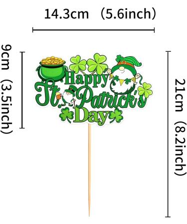 Cyodoos 1Pc Happy St. Patrick's Day Cake Topper Shamrock Cake Pick for St.Patricks Baby Shower Party Supplies Birthday Decorations Cy-24-sp-001 - Buy Online on SooperMarket.com