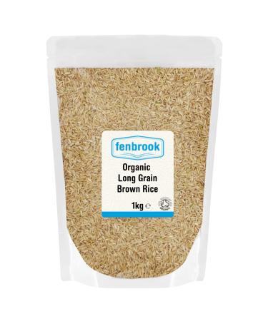Organic Long Grain Brown Rice 1kg | Certified Organic by Fenbrook Organic