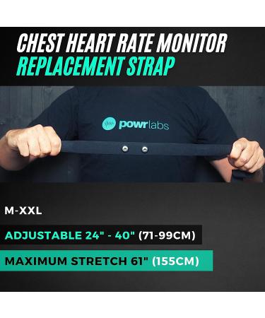 Heart Rate Monitor Chest Strap Replacement Band for Wahoo, Polar, Garmin, Coospo - Powr Labs M-XXL - Buy Online on SooperMarket.com