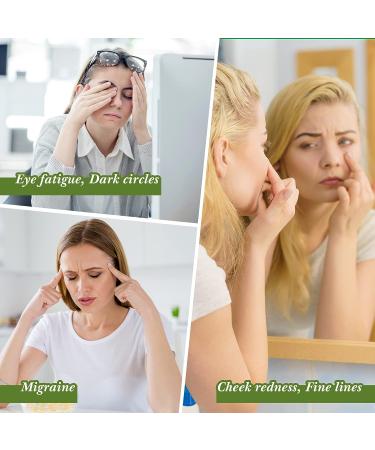 Jade Facial Mask Set - Natural Green Stone Skincare Tools for Puffy Eyes, Dark Circles, and Face Massage - Buy Online on SooperMarket.com