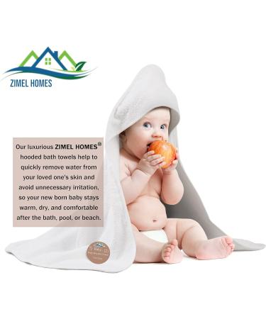 ZIMEL HOMES Plain White Hooded Baby Towel Set | 75 x 75 cm | Highly Durable 100% Cotton | Pack of 1 - Buy Online on SooperMarket.com