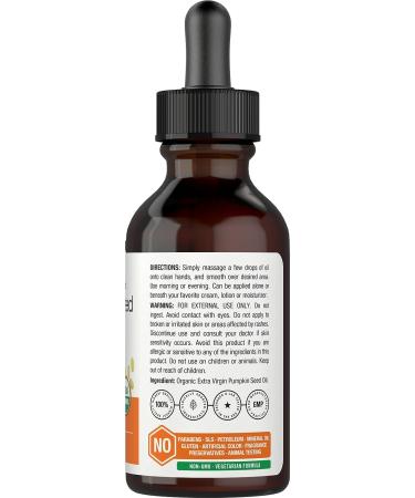 Organic Cold Pressed Pumpkin Seed Oil 4 oz | 100% Pure Extra Virgin | Vegetarian, Non-GMO, Gluten Free | for Hair and Face by Horbaach - Buy Online on SooperMarket.com