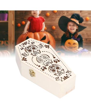 Decorative Wooden Coffin Pet Burial Coffin Small Unique 2Pcs Creative for Halloween Party Decor for Hamsters for Small Pets for Coffin Box (Skull) - Buy Online on SooperMarket.com