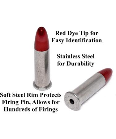 Steelworx 22 LR Steel Snap Caps Dummy Rounds 12 RedTip - Premium Quality for Safe Training - Buy Online on SooperMarket.com