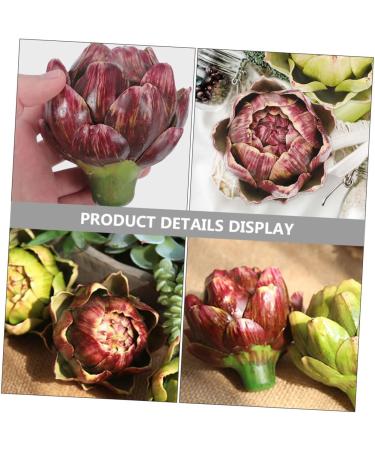 ORFOFE decorate props fake vegetables artificial flower Rose wedding fake artichoke ornament artificial wedding decors Model fake vegetable model artichoke artificial flower - Buy Online on SooperMarket.com