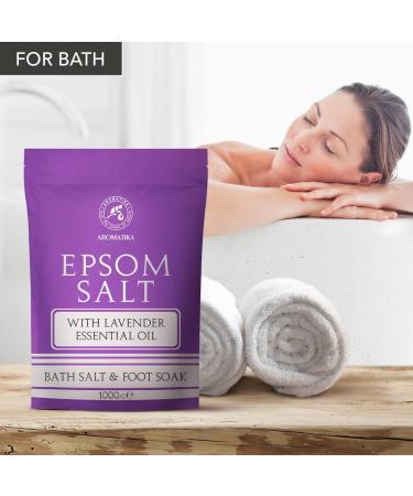 Epsom Bath Salt with Lavender Essential Oil - 35Oz | Pure Magnesium Sulphate for Soothing Relaxation & Fatigue Relief | International Shipping Available - Buy Online on SooperMarket.com