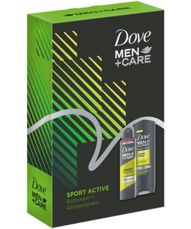 Dove Men+Care Sport Active Duo Gift Set For him Body Wash 250ml & Deo 150ml Stocking Filler Christmas Gift for Him Multi Regular - Buy Online on SooperMarket.com