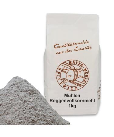 Mills wholemeal rye flour 1000g fresh from the R tze mill in the best quality 100% regional and natural 1 kg 1 kg (1 pack)