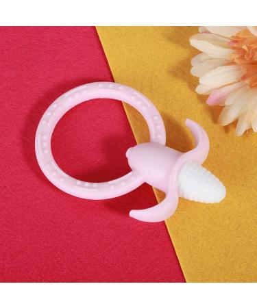 Infant Silicone Teether - BPA Free Soft Pink Teething Toy for Toddlers | Safe Chewing & Soothing Solution - Buy Online on SooperMarket.com