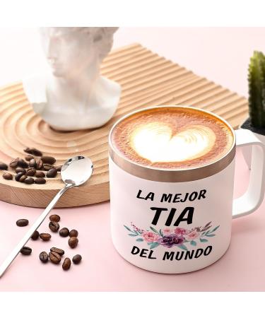 Lifecapido Aunt Gifts Tia Gifts from Niece Nephew Best Aunt Ever Gifts La Mejor tia Del Mundo Insulated Coffee Mug with Lid Mother's Day Christmas Birthday Gifts for Aunt Auntie 14OZ - Buy Online on SooperMarket.com