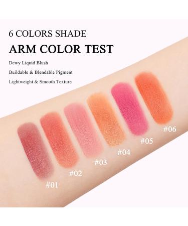 Cilrofelr Soft Liquid Blush Makeup | Cream Blush for Cheek | Lightweight Dewy Finish | Sheer Flush Of Color | 05-Roseberry Cool Pink - Buy Online on SooperMarket.com