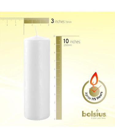 Buy Ivyline White Pillar Candle 250x80mm | Premium Quality Candle for Home D cor | International Shipping - Buy Online on SooperMarket.com