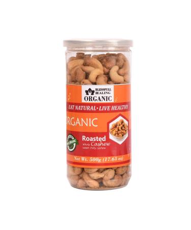 Blessfull Healing Organic Natural Vegan Sweet Chilly Roasted Whole Cashew Nuts Crunchy Kaju 500 Gram