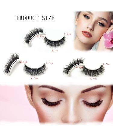 CHNLML Reusable Self-adhesive Eyelashes - Natural Look, No Glue, 3 Pairs | Waterproof Long Style Lashes for Women - Buy Online on SooperMarket.com