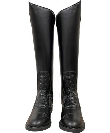 BasEQ Womens Suzi Synthetic Tall Field Boots - Size 10 in Black | One Stop Equine Shop - Buy Online on SooperMarket.com