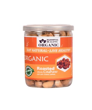 Blessfull Healing Organic Natural Vegan Peri Peri Cheese Roasted Whole Cashew Nuts Crunchy Kaju 250 Gram
