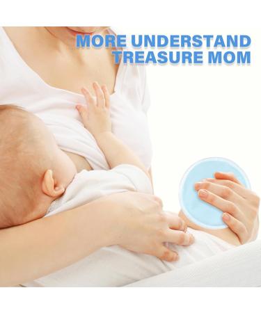 Bamboo Fiber Nursing Pads - 10 Piece Set with Laundry & Travel Bags | Washable Leak Proof Breastfeeding Essentials for Moms (Sky Blue - Buy Online on SooperMarket.com