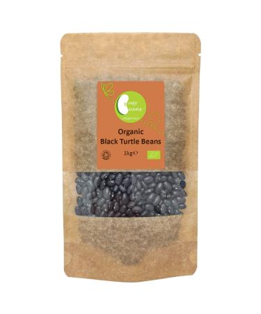 Organic Black Turtle Beans -Certified Organic- by Busy Beans Organic (1kg)