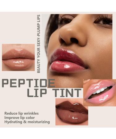 Buy 4 Colors Peptide Lip Tint Set - Hydrating Sheer Lip Gloss & High Shine Tinted Balm for Dry Lips - Buy Online on SooperMarket.com