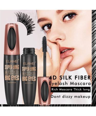 4D Silk Fiber Lash Mascara - Waterproof, Luxuriously Longer, Thicker & Voluminous Eyelashes - Long-Lasting, Natural Formula for Exquisitely Long & Full Smudge-Proof Lashes - Buy Online on SooperMarket.com
