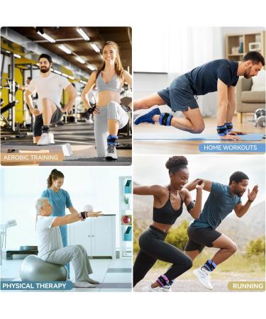 Adjustable Ankle Weights Set - Sports Weight Cuffs 0.4-1.6kg Each 0.8-3.2kg Pair - Perfect for Fitness & Workouts - Buy Online on SooperMarket.com