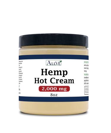 Zatural Hemp Hot Cream 2 000mg with Essential Oil Blend Aloe Hemp and More (2 000mg) Hemp (2000 mg) 8 Ounce (Pack of 1)