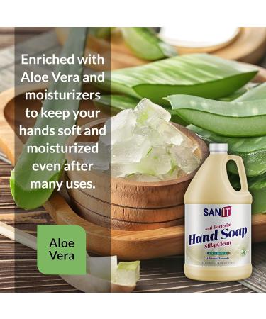 Sanit Silky Clean Antibacterial Hand Soap Refill - Coconut Oil & Aloe Vera - Moisturizing Wash - 1 Gallon - Hawaii Tropical - Buy Online on SooperMarket.com