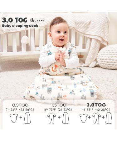 Looxii 3.5 TOG Baby Sleeping Bag in Beige | 100% Cotton Newborn Sleepsack for Boys and Girls 18-24 Months - Buy Online on SooperMarket.com