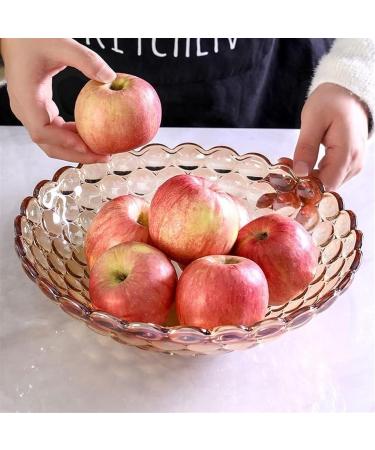 Kitchen Countertop Fruit Rack Fruit Basket Fruit Bowl Fruit Basket Bowl Fruit Basket Creative Crystal Glass Bead Dot Fruit Bowl for Kitchen Decoration Colorful Gold Black Fruit (Color : OneColor) - Buy Online on SooperMarket.com