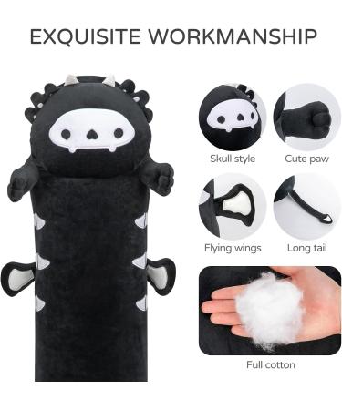 Mewaii Black Axolotl Plush Pillow - 28in Stuffed Animal Toy for Kids - Halloween Soft Squishy Pillow - Buy Online on SooperMarket.com