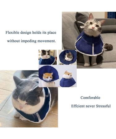 Soft Nonwoven Fabric Cat Cone Collar - Adjustable Recovery Elizabethan Collar for Cats, Kittens, and Puppies - Effective Solution to Stop Licking and Head Scratching - Prevent Infections - Medium Size - Buy Online on SooperMarket.com