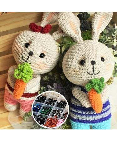 600pcs Colored Safety Eyes & Noses for Amigurumi | Plastic, 6mm-14mm, Assorted Colors - Buy Online on SooperMarket.com