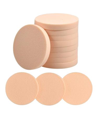 Jinlaili 12Pack Complexion Makeup Sponge Round Sponge Puff for Liquid Foundation Face Paint Sponge Set Sponges Puff Dry Wet Dual-Use for Flawless Fluid Foundation Creams Powders
