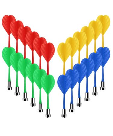 Accmor 36 Pcs Magnetic Darts, Plastic Darts Replacement Dart for Magnet Dartboard, Magnetic Darts for Kids Adults Target Game Toys Red, Blue,Yellow, Green 24