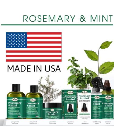 Difeel Rosemary & Mint Strengthening Leave-In Spray w/ Biotin 8 oz - Natural Hair Growth Treatment - Buy Online on SooperMarket.com