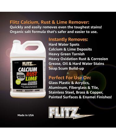 Flitz CR 01610 Instant Calcium Lime Rust Remover 1 Gallon - Refill Bottle - Buy Online on SooperMarket.com