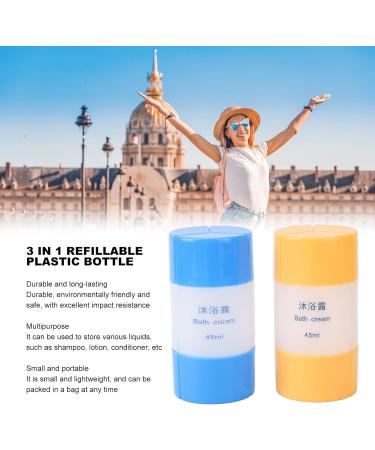 Refillable Plastic Bottle Set Durable Split Bottle with Stable Liquid Outlet Multipurpose for Essential Oils Shampoo Dishwashing Soap Compact and Portable Reusabl - Buy Online on SooperMarket.com