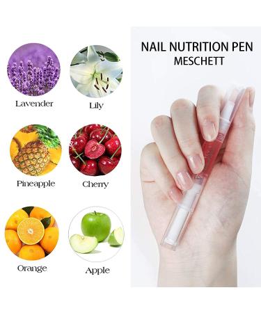 Nail Nutrition Pen Set - 6PCS Cuticle Oil for Repairing Cracked & Dry Cuticles (Mix Flavors) - Buy Online on SooperMarket.com