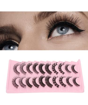 10 Pairs False Eyelashes Set DD Curl False Eyelashes Russian Strip Lashes Thick Multilayer False Eyelashes for Women - Buy Online on SooperMarket.com