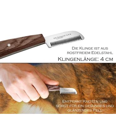 Premium Trimmeters Set for Dogs & Cats | 2-Part Fur Care Comb & Stainless Steel Undercoat Knife - Buy Online on SooperMarket.com
