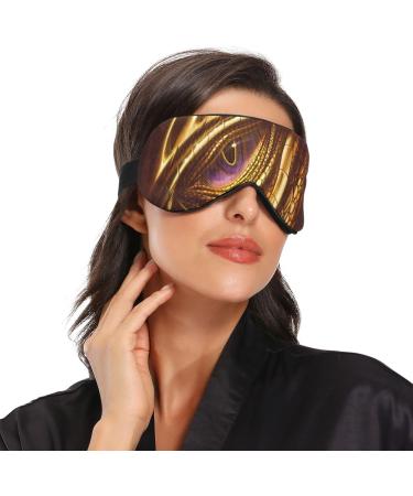 Haskirky Light Blocking Eye Mask Breathable and Adjustable Adult Men and Women Travel on Business Trips Yoga Meditation Light Smooth Comfortable Eye Mask Office Deep Sleep Goodies Golden Dragon Eye - Buy Online on SooperMarket.com