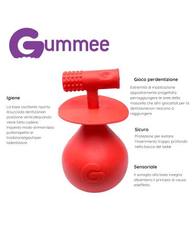 Buy Gumme Baby Tooth Toy | Molar Mallet Bei ring - BPA-Free Gel Applicator for Pain Relief (12m+) - Buy Online on SooperMarket.com