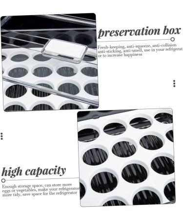 OSALADI Box Plastic Serving Tray Plastic Eggs Egg Tray Refrigerator Vegetables Holder Drawer Egg re-usable Transparent 32.5x22.5cm - Buy Online on SooperMarket.com