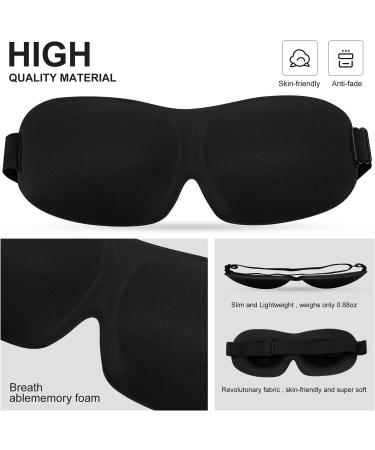 Relax Melodies Blackout Eye Mask 2 Pack - Adjustable 3D Contoured Cotton Sleeping Mask for Men and Women - Ideal for Travel - Purple & Black - Buy Online on SooperMarket.com