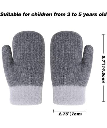 QKURT 3 Pairs Toddler Mittens - Lined Fleece Thermal Kids Gloves for 3-5 Years Old Boys and Girls - Buy Online on SooperMarket.com