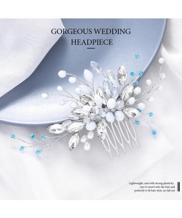 Unicra Crystal Bride Wedding Hair Comb Siver Bridal Hair Accessories Rhinestone Headpiece for Women and Girls - Buy Online on SooperMarket.com