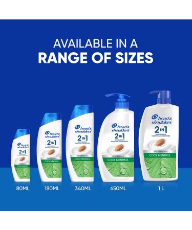 Buy Head & Shoulders Cool Menthol 2-in-1 Shampoo + Conditioner 180ml | International Shipping Available - Buy Online on SooperMarket.com