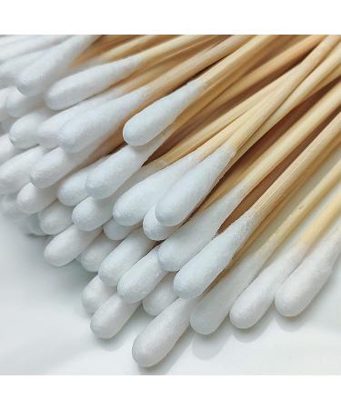 Bamboo Cotton Swabs 500 Count - Biodegradable 6 inch Cotton Buds - Organic Tip Applicators for Makeup, Cleaning & Pets Care - Buy Online on SooperMarket.com